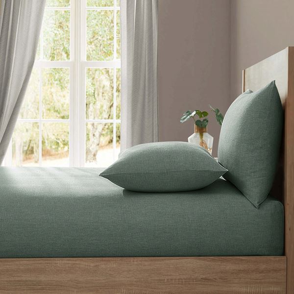 Lazy Linen Fitted Sheet - Green